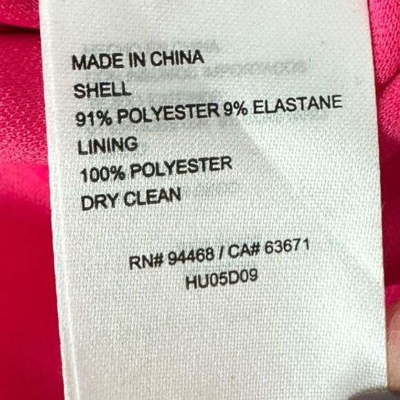 NWT Laundry by Shelli Segal HU05D09 - Ruffled Hem Long Fuschia Dress - Picture 8 of 15